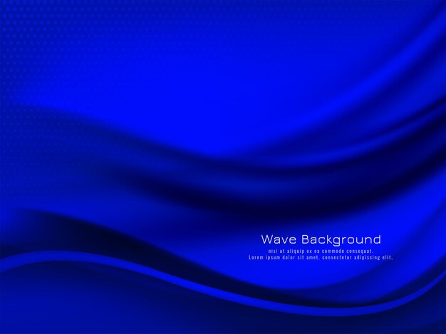 Fondo moderno de diseño de onda azul abstracto