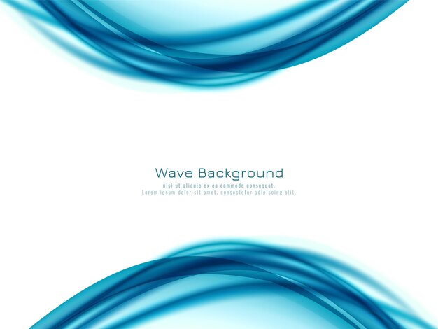 Fondo moderno de diseño de onda azul