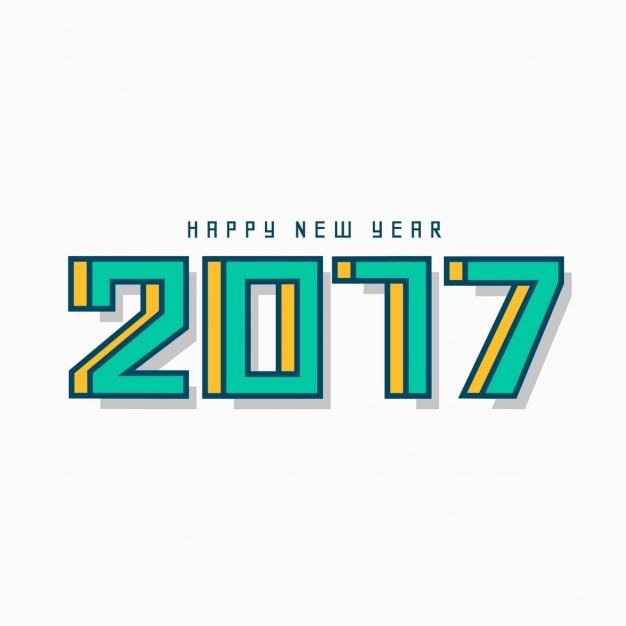 Vector gratuito fondo moderno de feliz año  nuevo 2017 