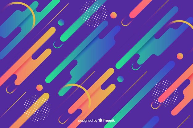 Fondo moderno con formas dinámicas degradadas