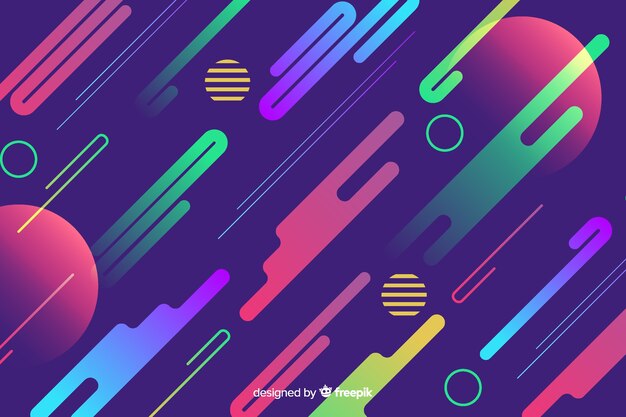 Fondo moderno con formas dinámicas degradadas