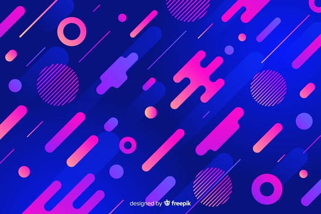 Fondo moderno con formas dinámicas degradadas