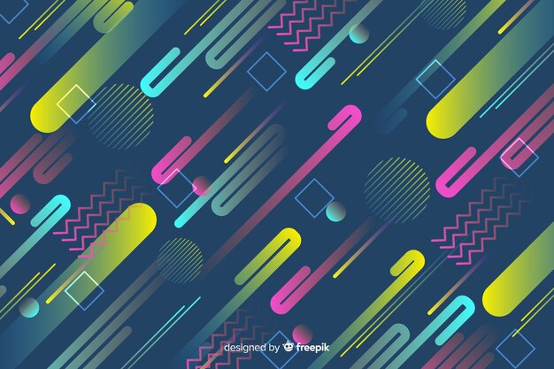 Fondo moderno con formas dinámicas degradadas