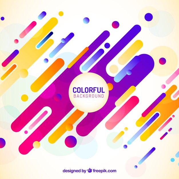 Fondo moderno con formas redondeadas coloridas