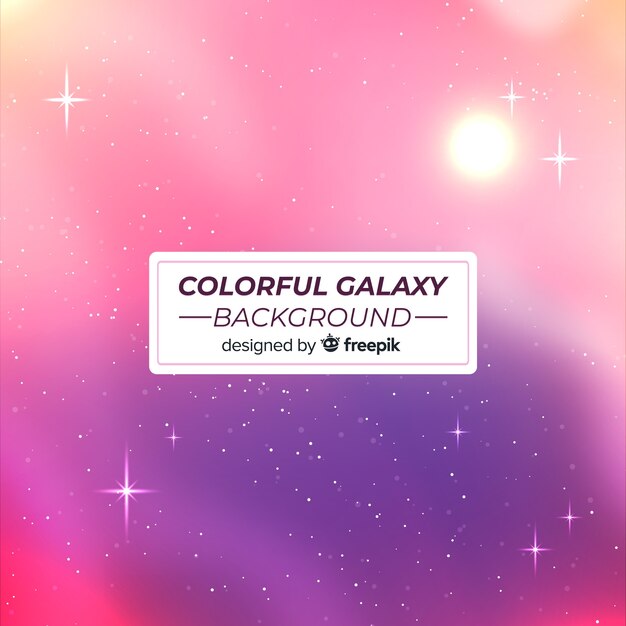 Fondo moderno de galaxia con estilo colorido