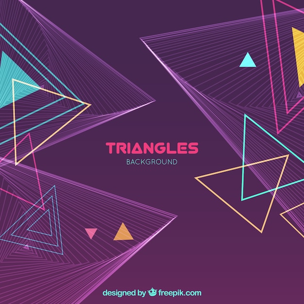 Vector gratuito fondo moderno y geométrico con triángulos