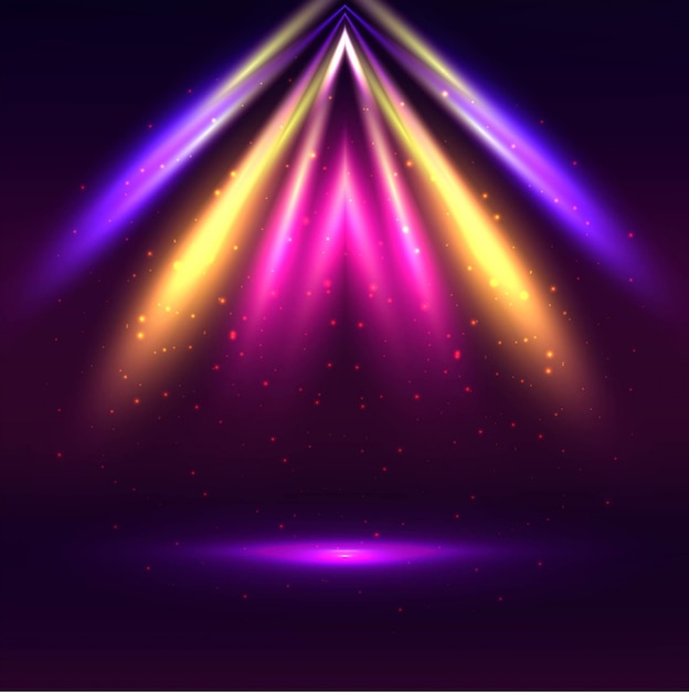 Fondo moderno de luces coloridas