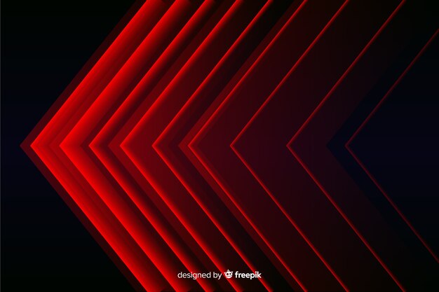 Fondo moderno de luces rojas geométricas