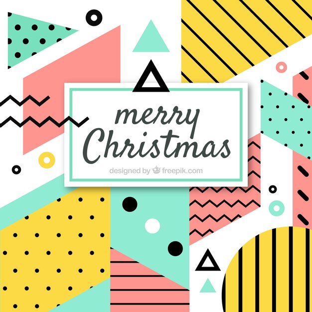 Fondo moderno memphis de navidad