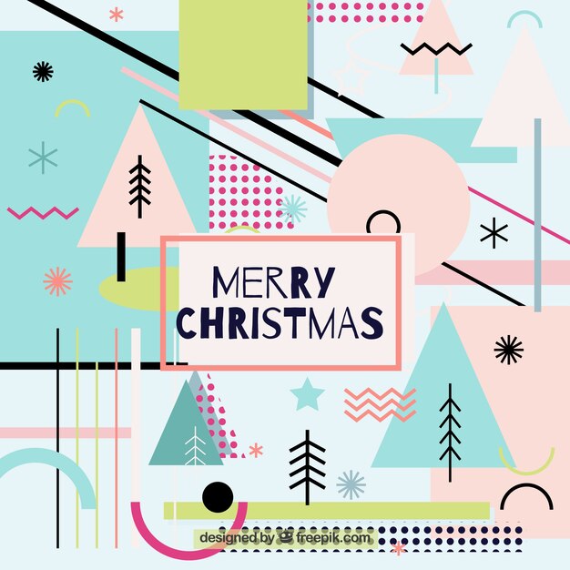 Fondo moderno memphis de navidad 