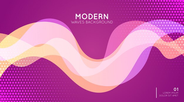 Fondo moderno de las ondas