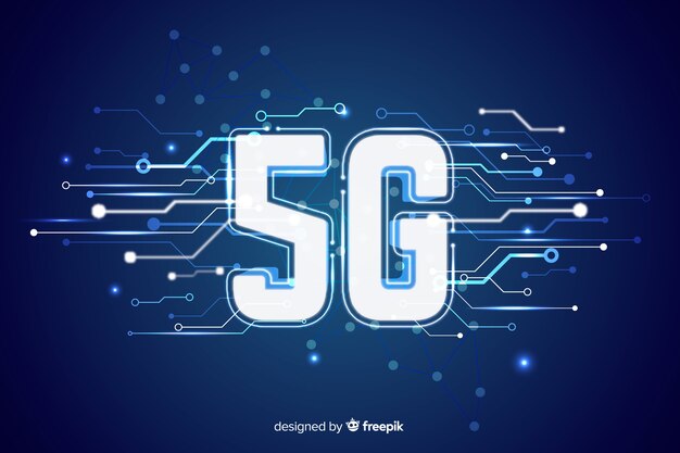 Fondo moderno con tecnología 5g