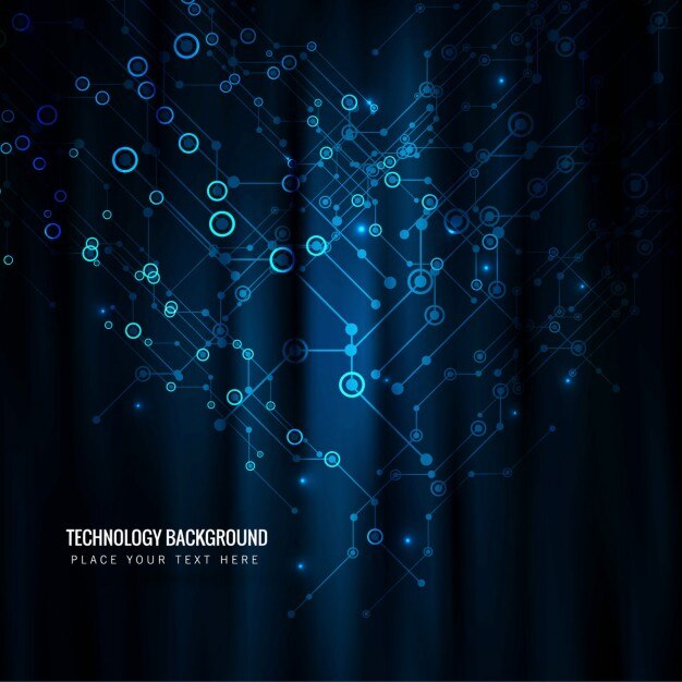 Fondo moderno de tecnología y círculos