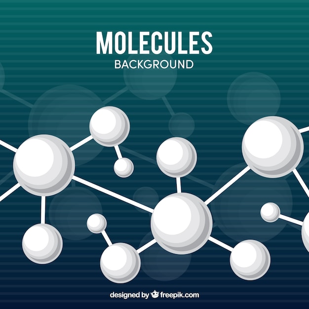 Vector gratuito fondo de moléculas blancas