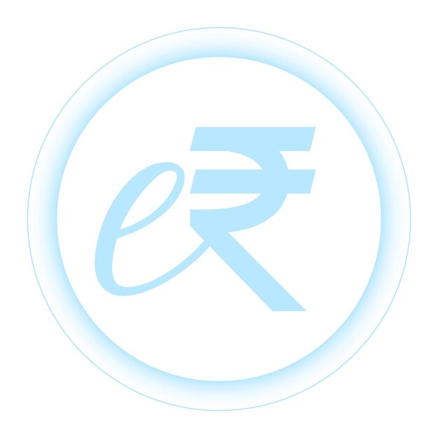 El fondo de la moneda digital erupi erupee en estilo de marca de agua