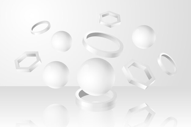 Fondo monocromático blanco realista