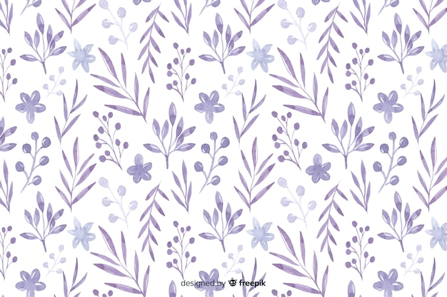 Fondo monocromático floral acuarela