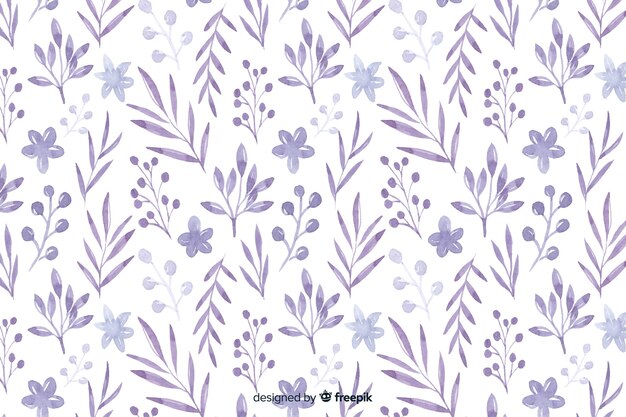 Fondo monocromático floral acuarela