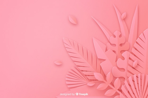 Fondo monocromático de hojas rosadas