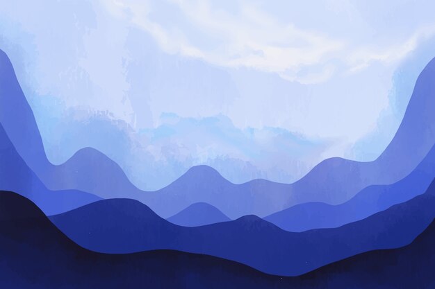 Fondo de montañas de acuarela