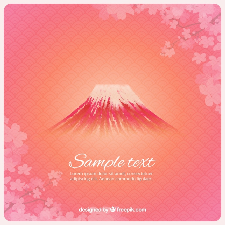 Vector gratuito fondo de monte fuji