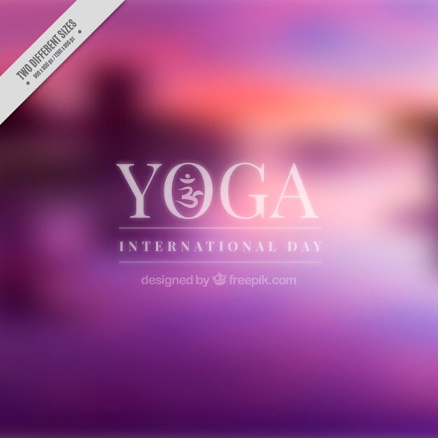 Vector gratuito fondo morado borroso de yoga