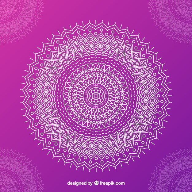 Fondo morado de mandala