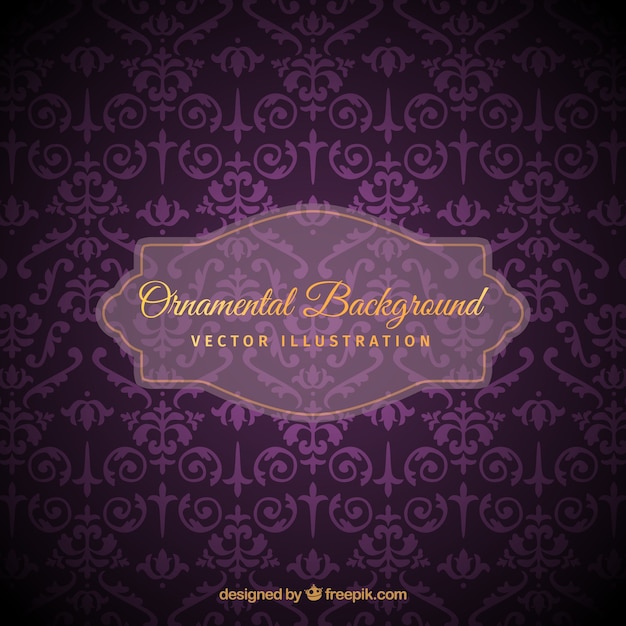 Vector gratuito fondo morado ornamental