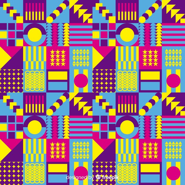 Fondo de mosaico colorido con formas geométricas