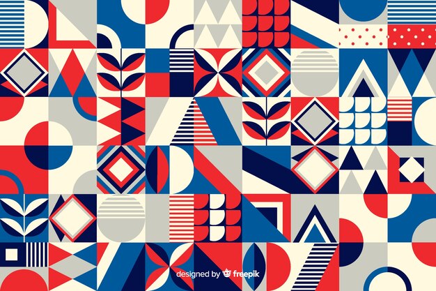 Fondo de mosaico de forma geométrica de colores