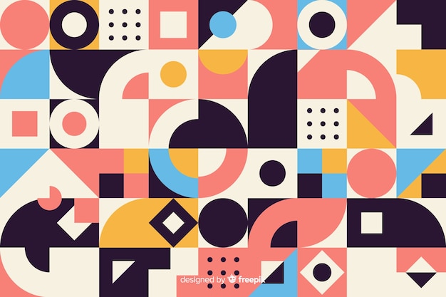 Fondo de mosaico de forma geométrica de colores