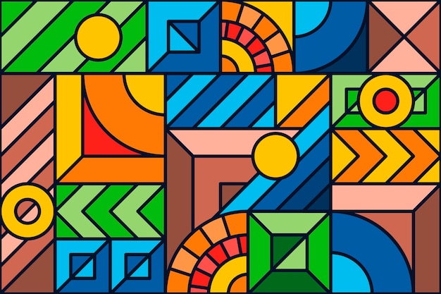 Fondo mosaico geométrico colorido
