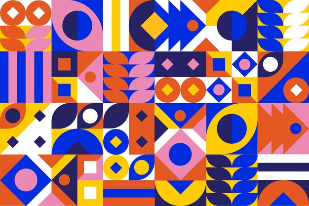 Fondo de mosaico plano