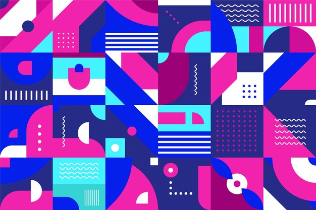 Fondo de mosaico plano