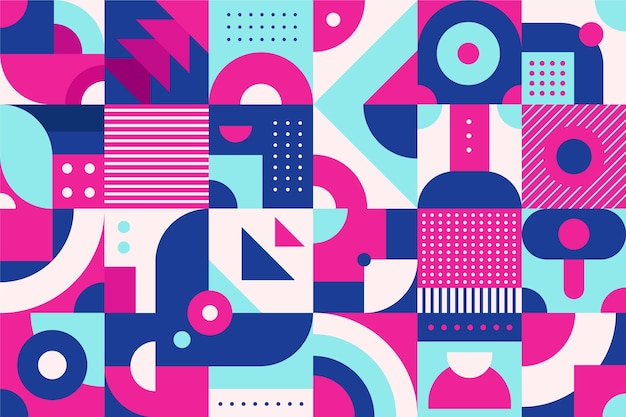 Fondo de mosaico plano
