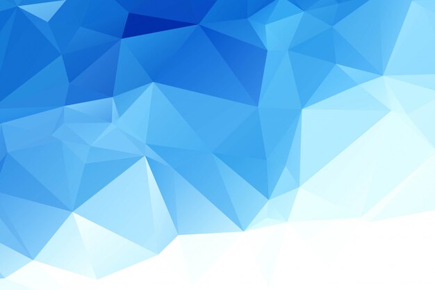 Fondo de mosaico poligonal blanco azul
