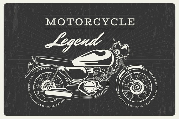 Fondo de motociclista dibujado a mano