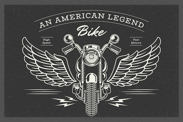 Fondo de motociclista dibujado a mano