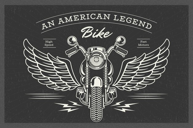 Fondo de motociclista dibujado a mano