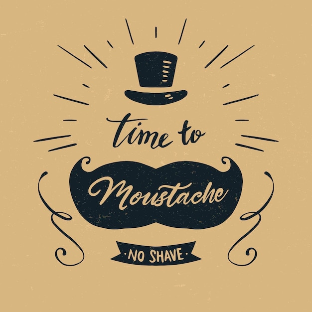 Vector gratuito fondo de movember dibujado a mano