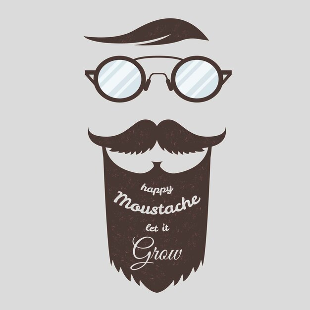 Fondo de movember en estilo vintage
