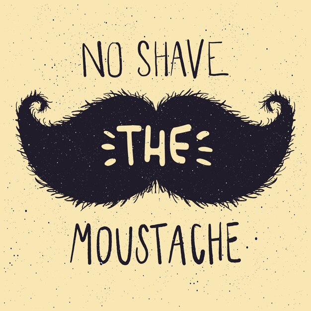 Fondo de movember con lettering