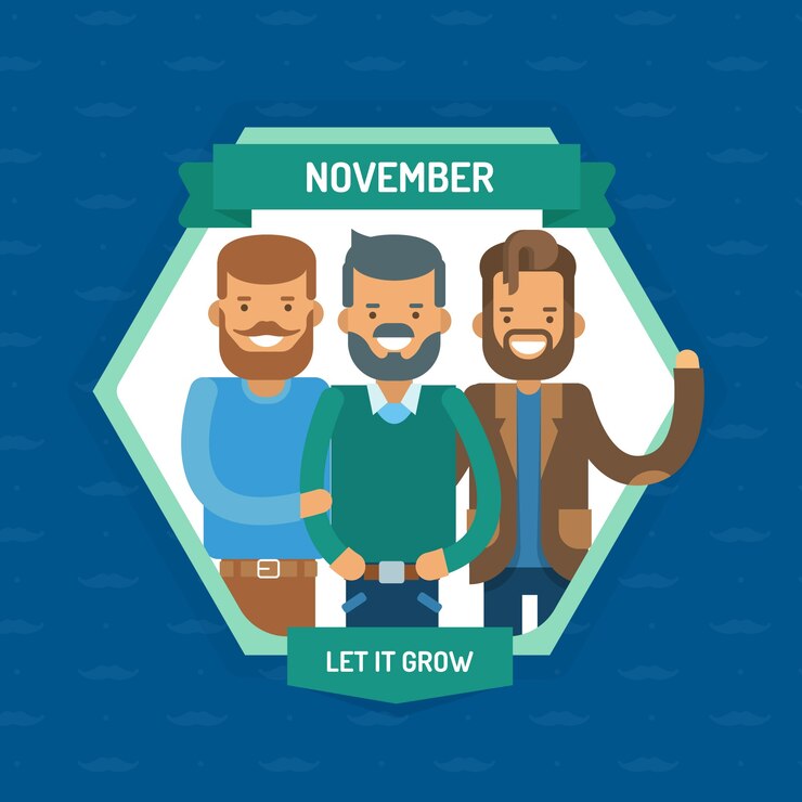 Vector gratuito fondo movember