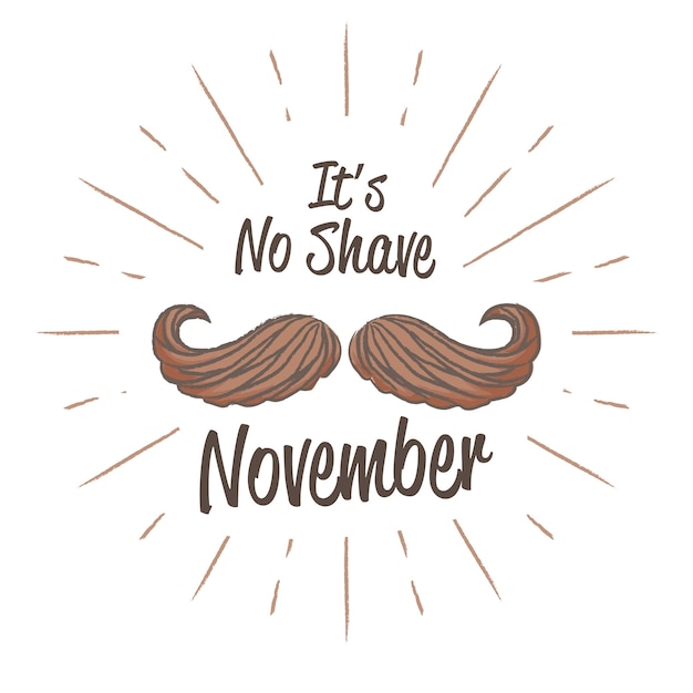 Vector gratuito fondo movember