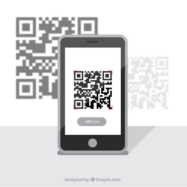 Fondo de móvil con código qr