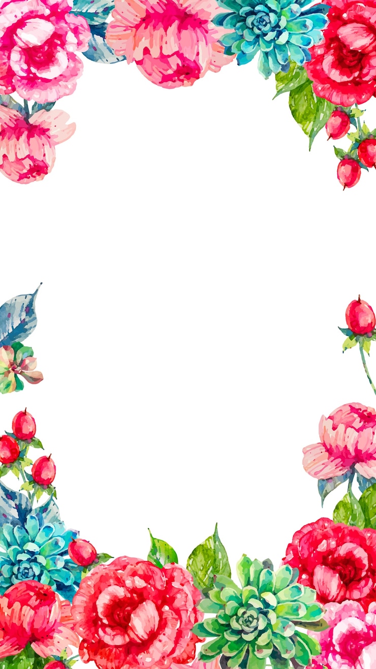 Vector gratuito fondo de móvil con coloridas flores de acuarela