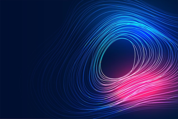 Fondo de movimiento de líneas fluidas de tecnología digital