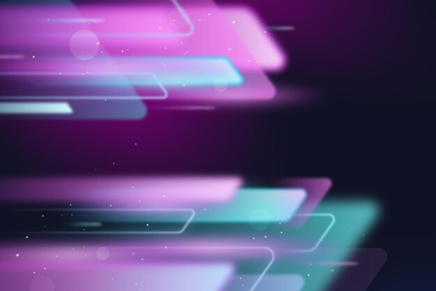 Fondo de movimiento de velocidad de neón realista