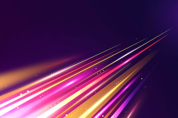Fondo de movimiento de velocidad de neón realista