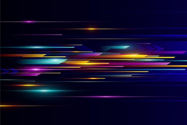 Vector gratuito fondo de movimiento de velocidad de neón realista
